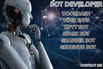 custom delivery bot for doordash, uber eats, zifty, spark automation
