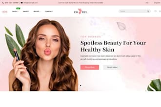 design beauty website skincare cosmetics website spa website hair extension