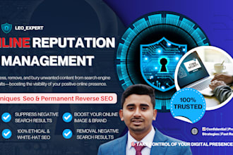 do pro online reputation management, reverse SEO to push down negative listing