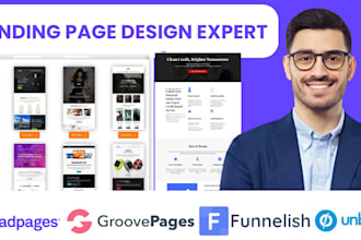build high converting leadpages landing page, clickfunnels funnelish unbounce