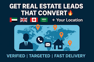 generate real estate leads in dubai canada UK saudi arabia and targeted location