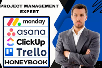 setup monday clickup asana trello board honeybook jira notion project management