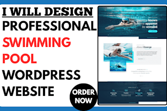 build a professional swimming pool service website, construction website design