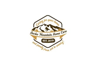 design best quality mountain home care logo