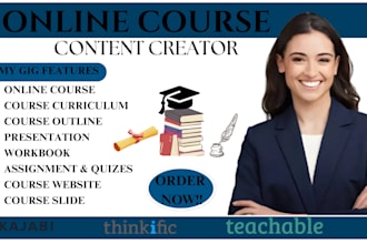 create course content, outline, lesson plan on forento, kajabi and thinkific