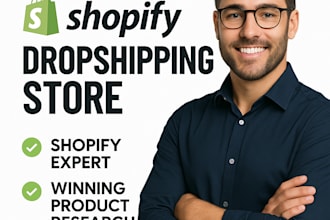 build complete shopify store setup dropshipping store setup with winning product
