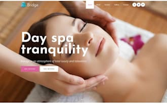 design spa website beauty salon skincare cosmetics website hair extension