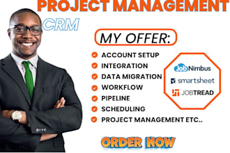 setup jobtread automation smartsheet data base jobnimbus integration scrum