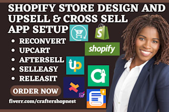 setup shopify upsell and cross sell reconvert upcart aftersell selleasy releasit