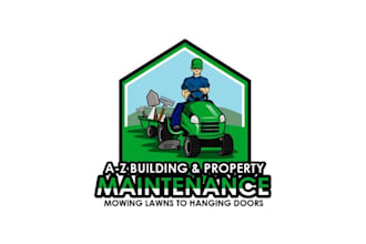 design building property lawn service logo