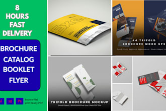 do professional bifold, trifold brochure design, company profile, flyer design