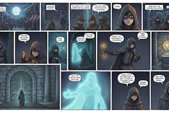 draw high quality comic book graphic novel fantasy book cover as a comic artist