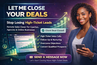 sales closer sales representative sales leads high ticket sales online sales
