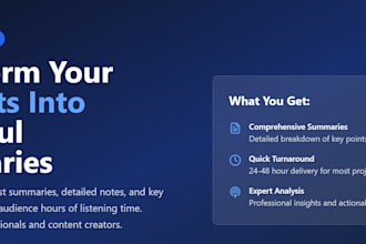provide you with high quality podcast show notes within a day