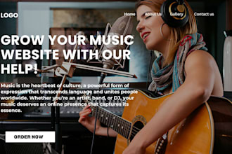 design music website for artist dj band event podcast on wordpress godaddy ghl