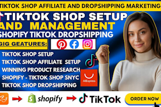 setup tiktok shop set up tik tok shop dropshipping affiliate marketing manager