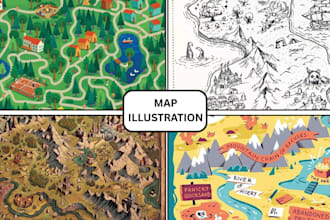 custom map design vector map illustration fantasy map maker city map event map
