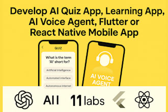 develop ai quiz app learning app ai voice agent flutter react native mobile app