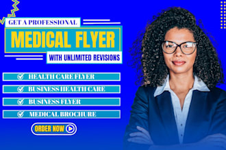medical flyer, business health care flyer, medical brochure