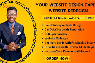 car detailing website car wash auto dealership website car rental website