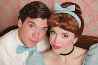 do cartoon disney couple portrait