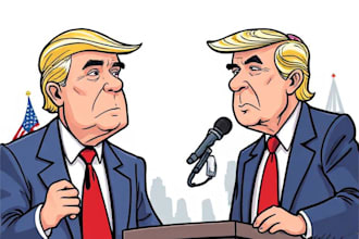 create political and editorial cartoons
