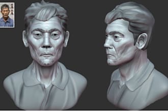 do 3d digital sculpting 3d sculpture 3d bust model 3d head 3d face 3d mask