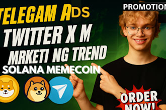telegram ads, twitter x marketing trend sol memecoin to hit 90m token investors
