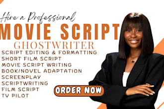 ghostwrite screenplay movie script writing screenwriting editing feature film