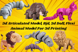 sculpt 3d flexible animal toys articulated figure stl 3d flexi model fidget toy