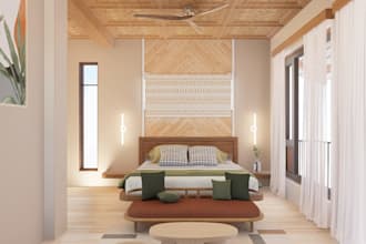 do 3d rendering and interior design of residential homes and commercial spaces