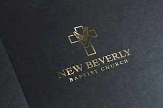 custom church logo design modern, cross, faith based, religious