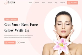 design beauty salon website skincare website spa website hair salon
