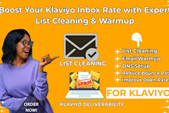 clean klaviyo email list and setup email warmup plan