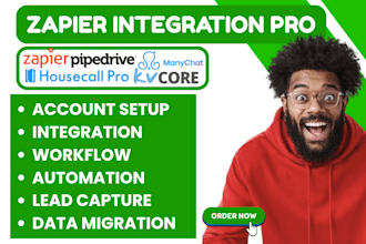setup zapier zap real estate housecall pro manychat kvcore pipedrive automation