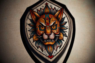 make you a traditional old school tattoo style design