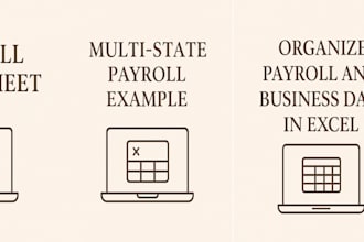 organize payroll or business data in excel with formulas