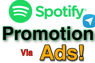 run approval telegram ad music ad for spotify music promotion to 50m audience