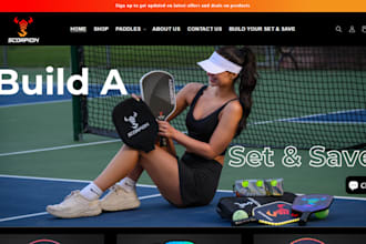pickleballs shopify store paddles store sport accessories sport gear website
