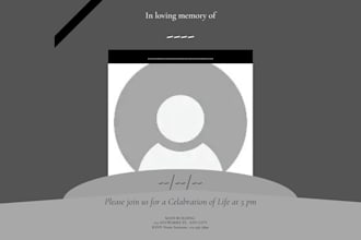 create funeral thank you graphics, flyers, brochures