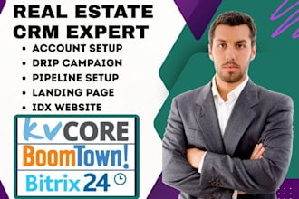 do real estate crm kvcore boomtown follow up boss chime bitrix24 idx integration