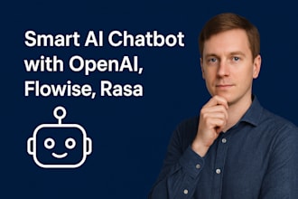 develop setup create ai chatbot with openai,langchain,flowise,rasa,mobile ai app