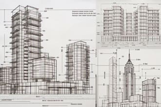 make architectural drawing in autocad and revit, floor plan, house plan