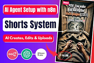 build an ai agent with n8n to create and upload viral pov faceless shorts