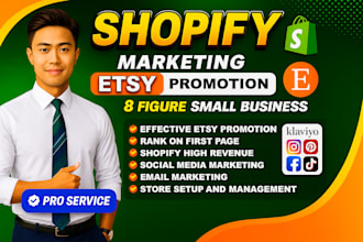 do etsy store promotion, ebay promotion, shopify marketing to boost etsy sales