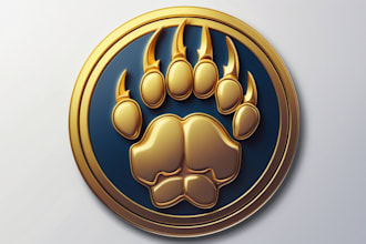 do chetah claw mascot logo with unlimited revision