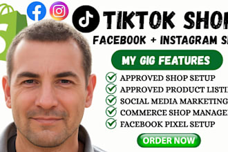 setup tiktok shop setup instagram shop facebook shop tiktok shop dropshipping