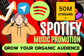 viral spotify music promotion to 500k spotify users with approval telegram ads