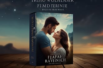 create a romance book cover or ebook cover design