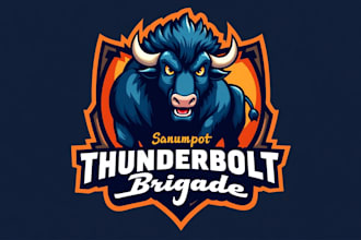 design buffalo mascot logo in very short time